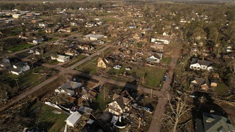 Extreme Tornado Damage In Little Rock Arkansas After Scores Of Homes