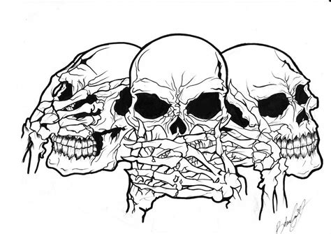One eyed minion coloring pages. see_no_evil_skulls_by_belovedsora23-d5ubb6e.jpg (1024×724 ...