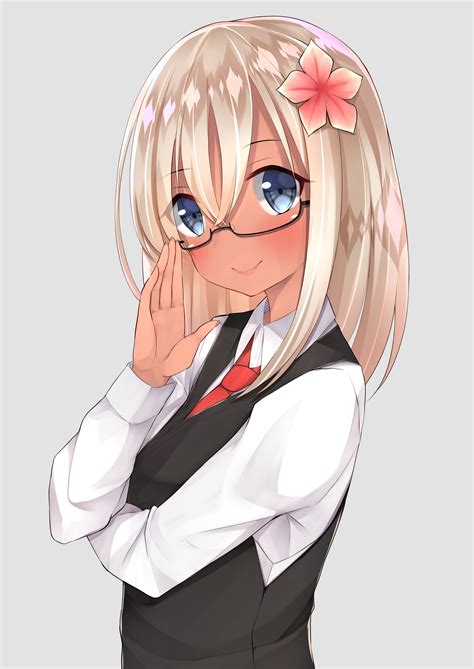 Anime Girl With Glasses On Maxipx