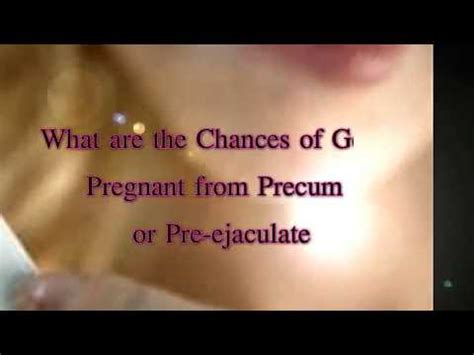 What Are The Chances Of Getting Pregnant From Precum Youtube