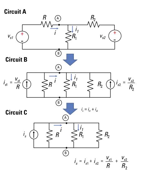 Transforming Circuits—adding Or Subtracting Currents Physics Stack