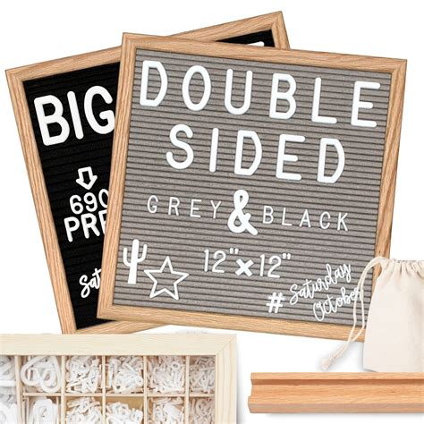 Buy Letter Board 12x12 Double Sided Black And Gray 690 Pre Cut