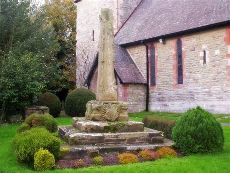 Churchyard Cross In Churchyard Of St Mary Caynham Shropshire