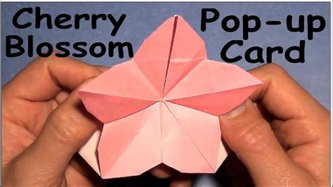 Fold Origami Cherry Blossom Pop Up Card By Jeremy Shafer Youtube