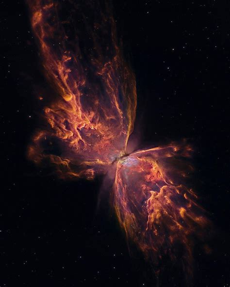 Butterfly Nebula Ngc Processed Using Archived Data From The Hubble Space Telescope