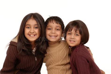 Indian Brother And Two Sisters Stock Image Image Of Brother Portrait 12629461