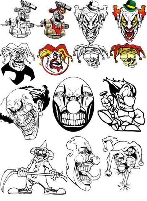 Evil Clowns Bing Images Clown Tattoo Evil Clown Tattoos Jester Tattoo