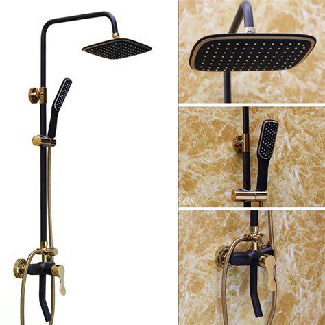 Outdoor Shower Faucet Oil Rubbed Bronze Black Wall Mount Brass