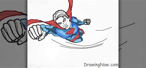 How To Draw Superman Flying Drawingforallnet