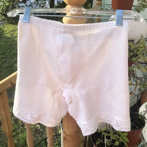 Subtract Off White Nylon Granny Panty Girdle 30 S M Sissy Brief Lace