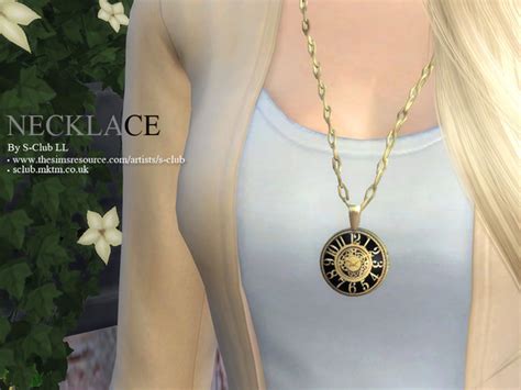 Necklace N02 By S Club Ll Sims 4 Jewelry
