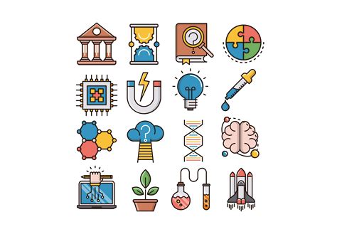 Science Icons Set Graphic By Back1design1 · Creative Fabrica