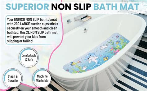 Amazon Com Enkosi Bath Mat Large Non Slip Bathtub Shower Mat