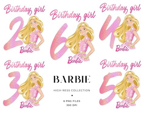 Barbie Clipart Set For Barbie Birthday Party Fashion Girl Etsy