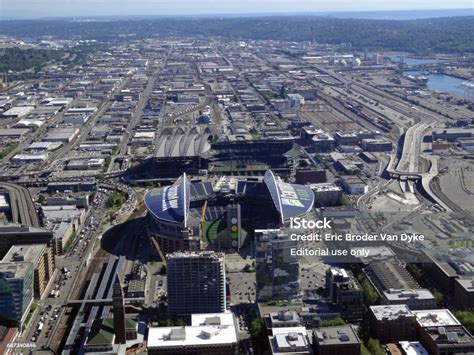 Aerial View Of Centurylink Field And Safeco Field Stock Photo