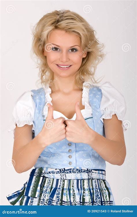 Bavarian Dirndl Dress Blonde Stock Image Image Of Munich Festival 20921543