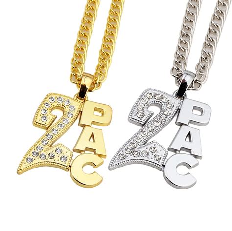 Trendy Hiphop High Polished 18k Gold 2pac Pendant Chain Buy 2pac