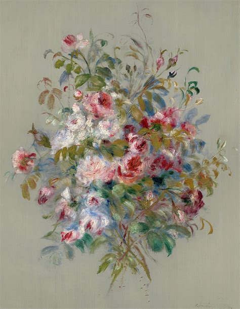 Bouquet Of Roses 1879 Painting By Pierre Auguste Renoir Pixels