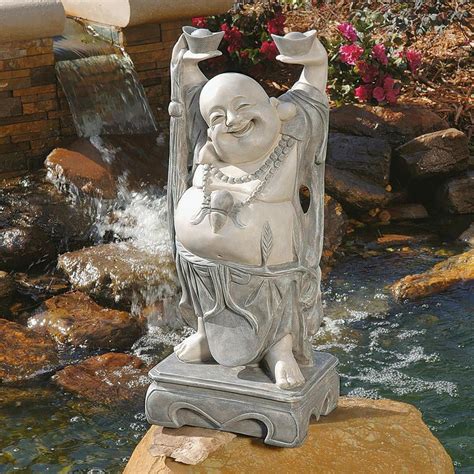 Design Toscano Jolly Hotei Laughing Buddha Asian Decor Garden Statue