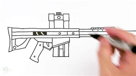 How To Draw The Heavy Sniper Rifle Fortnite