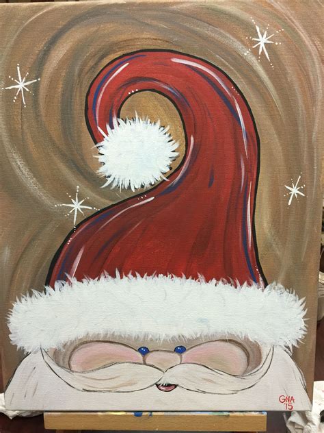 Santa Painting On Canvas Santa Paintings Canvas Painting Diy Painting