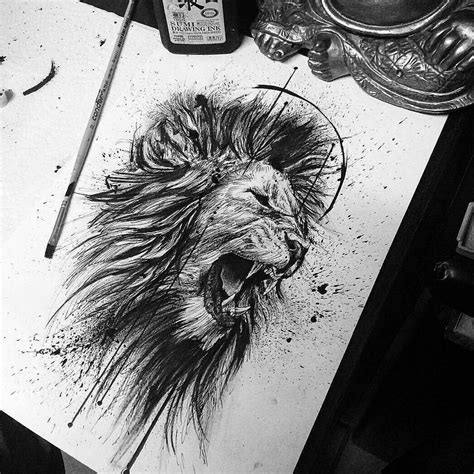 R O A R One Of The Best Lion Tattoos Youll Ever Find Great Drawing