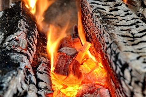 Free Picture Campfire Hot Coal Flame Firewood Heat Fireplace