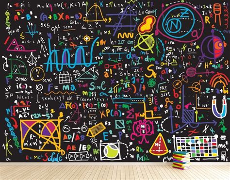 Science Wallpaper Mural Physics Wallpaper Scientific Etsy In 2021