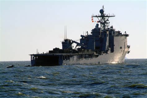 The Us Navy Usn Dock Landing Ship Uss Harpers Ferry Lsd 49