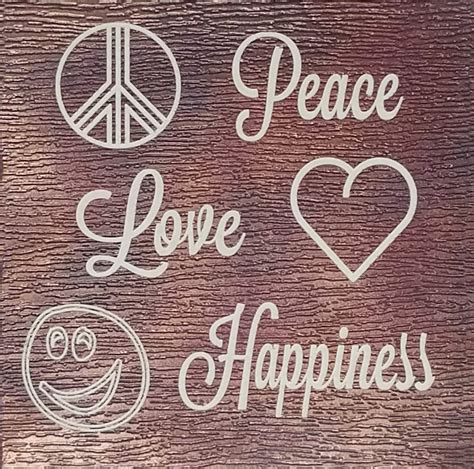 Peace Love Happiness Etsy