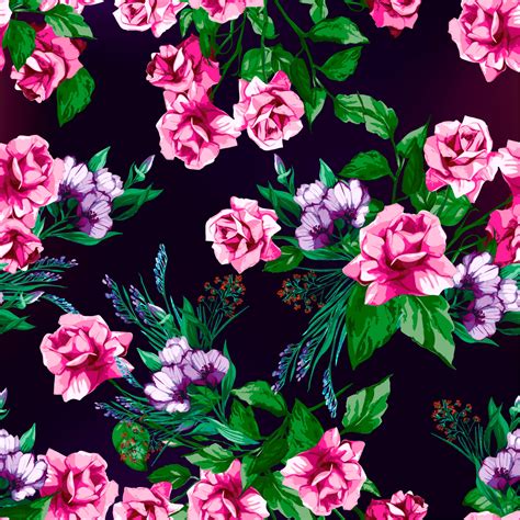 Free Download Floral Pattern Rose Print Texture Background Flowers