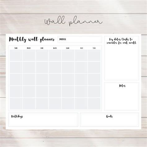 Printable Wall Planner Aulisting705637822