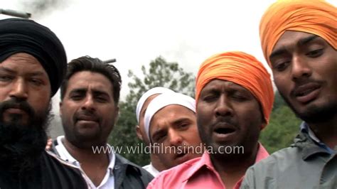 Sikh Pilgrims Singing Spiritual Songs During Sri Hemkunt Sahib Yatra