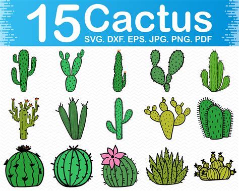 Cactus Svg Cactus Clipart Cute Cactus Svg Files For Cricut Etsy