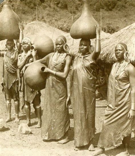 Kikuyu Women With Water Vessels Gourds This Picture Was Part Of A Set
