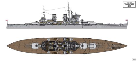 The Various Lion Class Battleship Studies All The Worlds Battlecruisers