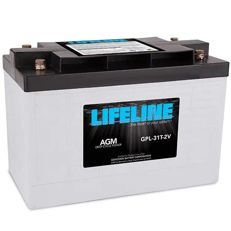 Gpl 31t 2v Agm Battery Lifeline Batteries