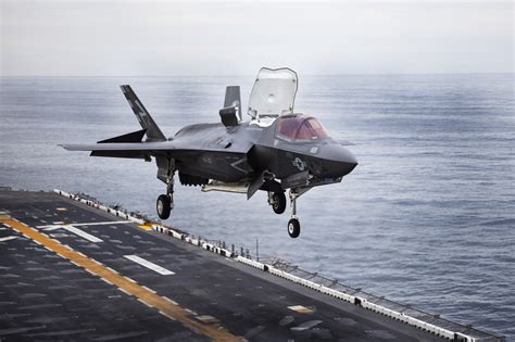 Six Marine Corps F 35bs Go To Sea Fighter Sweep