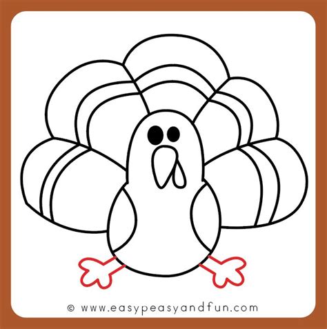 How To Draw A Turkey Turkey Drawing Easy Turkey Drawing