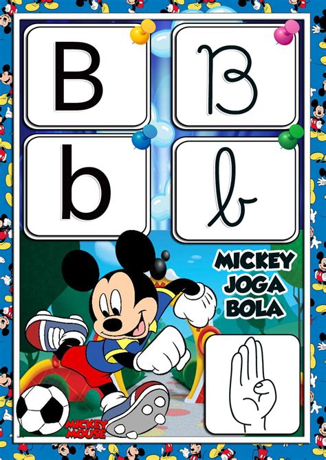 Alfabeto Do Mickey Libras Cartazes De Parede 4 Letras Pdf No Elo7