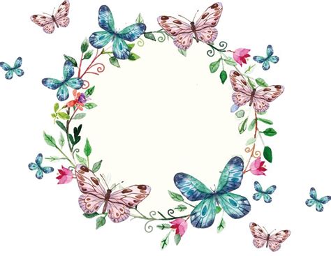 The great collection of roses and butterfly wallpaper border for desktop, laptop and mobiles. freepi.com / floral wreath and butterflies frame ...