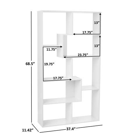 Mainstays Modern 8 Cube Bookcase White