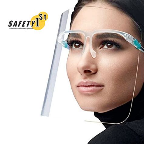 Full face shield visor glasses guard protection safety covering clear anti fog. Face Shield with Glasses Frame | SafetyFirst