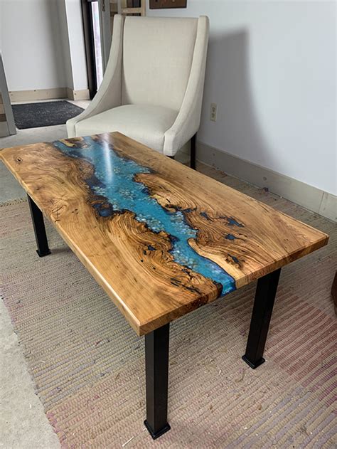 5 out of 5 stars. Cherry Epoxy Resin Coffee Table With Sand From $1600 | St ...