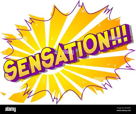 Sensation Comic Book Style Word On Abstract Background Stock Vector Image And Art Alamy