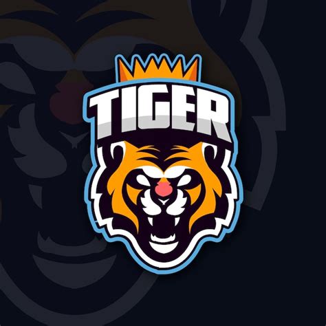 Logotipo De Mascota Con Tigre Vector Premium
