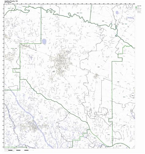 Appling County Georgia Ga Zip Code Map Not Laminated