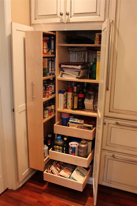 Custom Pantry Storage With Rollouts And Pullout Custom Pantry Pantry