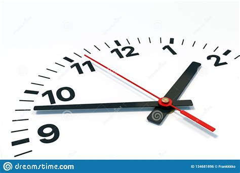 Clock Face With Hour Minute And Second Hands Stock Illustration