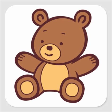 Cute cartoon teddy bear — stock vector © reginast777. Cute Cartoon Teddy Bear Sticker | Zazzle